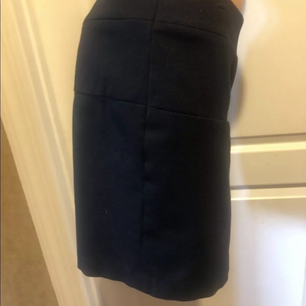 INC Black Ponte Pieced Bands Knit Pencil Lined Skirt Size 2 EUC $89 - Picture 4 of 8